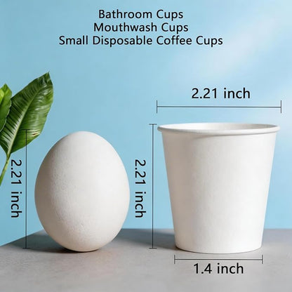 MOUMOULIFE Disposable Paper Coffee Cups 3 oz 300 Count, Bathroom Cups, - Image 3