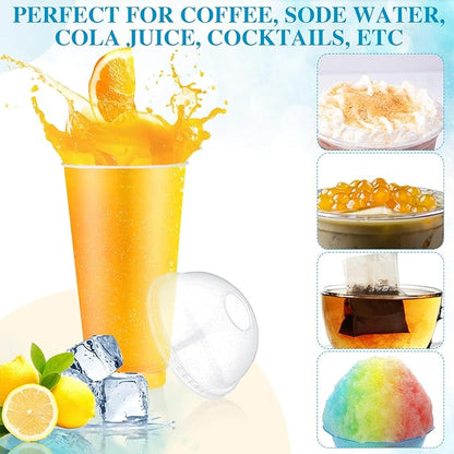 6 Set Slushie Cups with Dome Lids and Straws Detachable Spoon Straws Reusable - Image 5