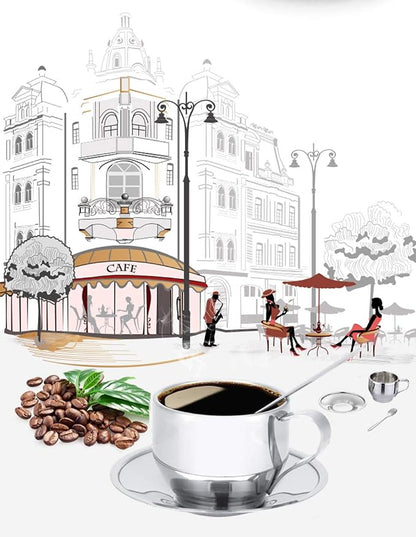 Jasni Stainless Steel Coffee Cup Coffee Mugs Espresso Cups and Great Cappuccino - Image 3
