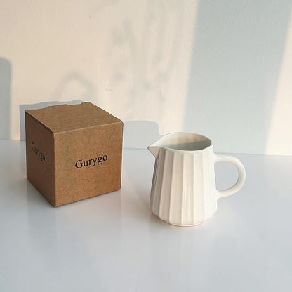 Gurygo 2 Pack 9 Oz Classic Ceramic White Creamer - Image 7