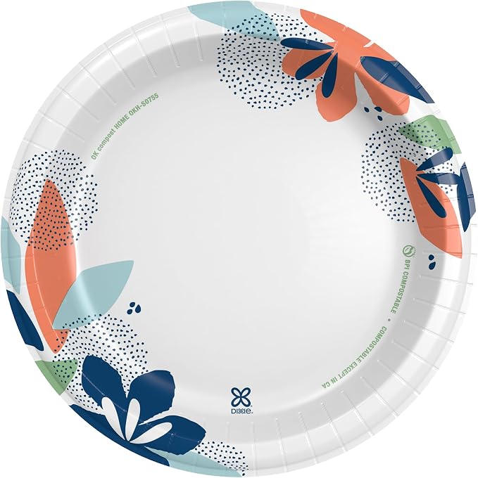 Dixie Large Paper Plates, 10 Inch, 2X Stronger*, Microwave-Safe, Soak-Proof - Image 2