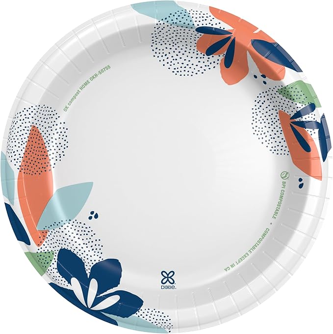 Dixie Large Paper Plates, 10 Inch, 2X Stronger*, Microwave-Safe, Soak-Proof - Image 2