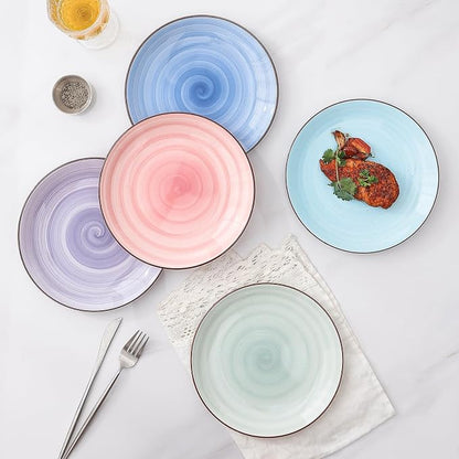 Selamica Ceramic Plates and Bowls Set, 24 Pieces Dinnerware Sets - Image 4