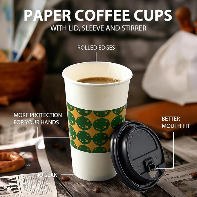Tamone 48 PACK 12OZ Disposable Coffee Cups - Image 4