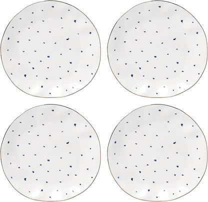 Lenox 895696 Blue Bay Dots 4-Piece Dinner Plate Set by Lenox