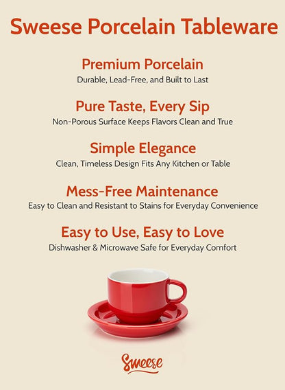 Sweese 8 Ounce Porcelain Stackable Cappuccino Cups - Image 7