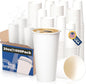 Fit Meal Prep 1000 Pack 20 oz Disposable Paper Coffee Cups, Premium White Hot by FMPBRANDS