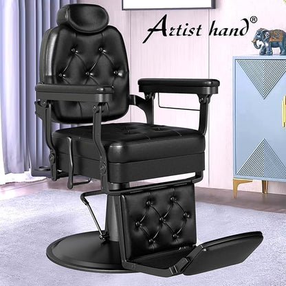 Artist hand Barber Chair for Hair Stylist, All Purpose Hydraulic Recline Salon Chair, Heavy Duty Barber Chairs, Professional Barbershop Beauty Spa Equipment