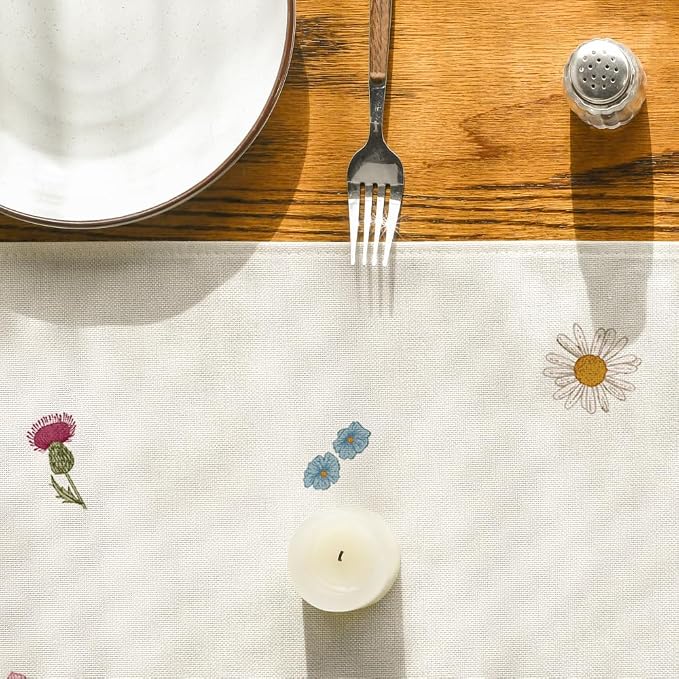 Artoid Mode Antique Herbs and Wild Flowers Spring Table Runner, Summer Fall - Image 7