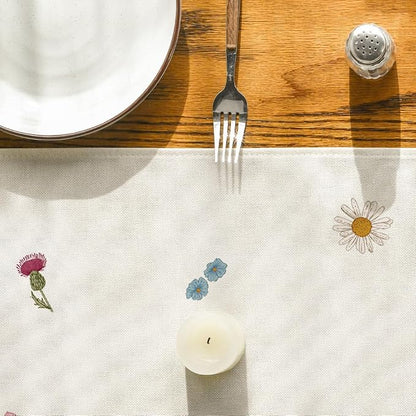 Artoid Mode Antique Herbs and Wild Flowers Spring Table Runner, Summer Fall - Image 7