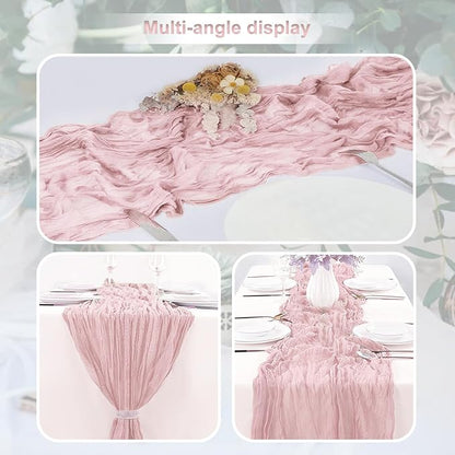 10 Pack Valentines Cheesecloth Table Runner 35x120 Inch 10Ft Rustic Gauze - Image 5