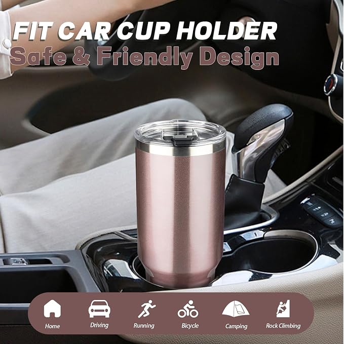 40 oz Tumbler with Lids and Straws, Stainless Steel Insulated Coffee Tumbler - Image 6