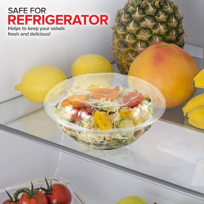 Stock Your Home 24oz Clear Plastic Salad Bowls - Image 7