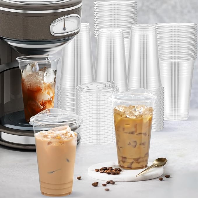 Dealusy 100 Pack - 24 oz Clear Plastic Cups - Image 6