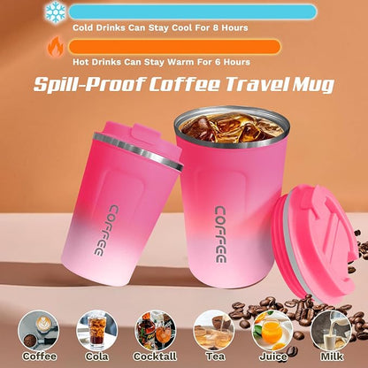 SPLMIFA Travel Coffee Mugs Leak-Proof, Reusable Coffee Cups - Image 2