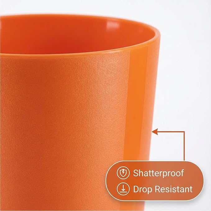 32 oz Plastic Cups Large Reusable set 12, Plastic Tumblers Sunset | Food Grade - Image 4