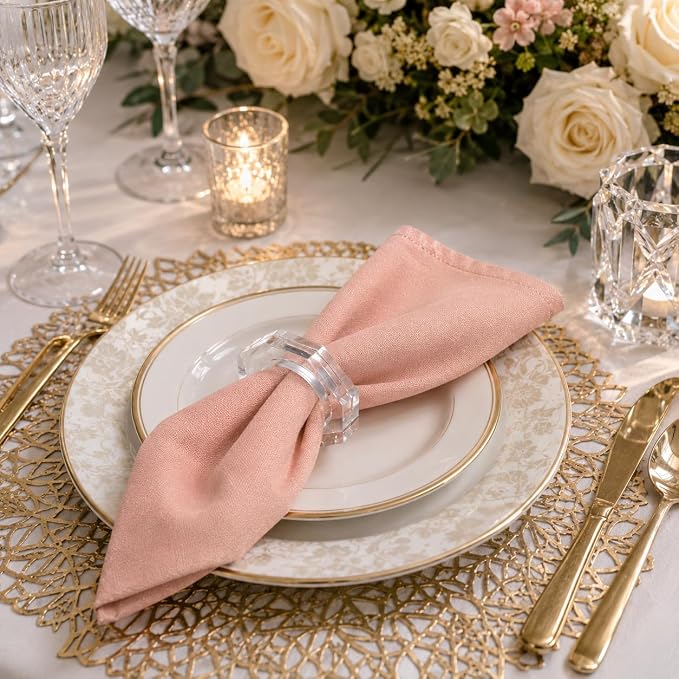 ALPHA Living HOME Acrylic Napkin Rings Set of 12 - Image 8
