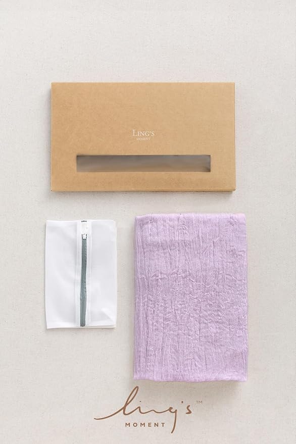 Ling's Moment Lilac Gauze Cheesecloth Table Runner, 14FT | Light Purple Sheer - Image 5