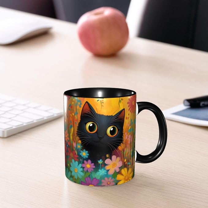FyLybois Cat Coffee Mug 11 Ounce Mugs Ceramic Tea Cup Drinking Water Cups | - Image 7