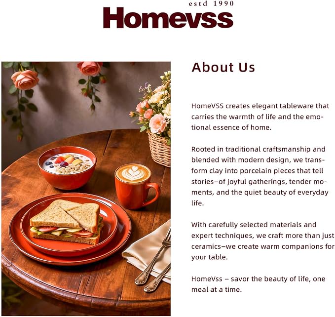 HomeVSS 20-Piece Dinnerware Set - Image 8