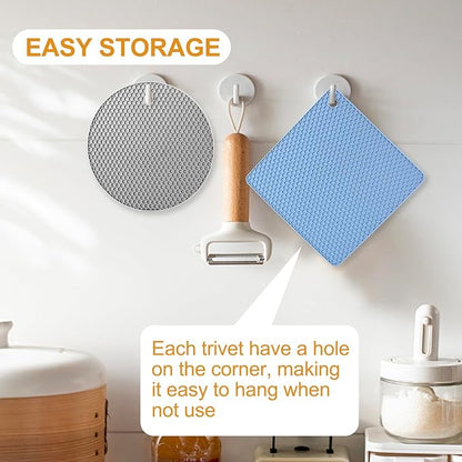 4 PCS Heat Resistant Silicone Trivet Mat - Image 7