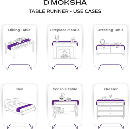 Classic Linen™ by D'Moksha Racing Red Table Runner 90 Inches Long, 100% Pure - Image 5