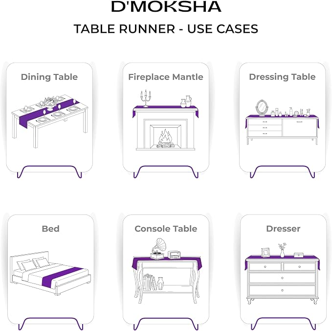 Signature Linen™ by D'Moksha Natural Table Runner 108 Inches Long, 100% Pure - Image 5