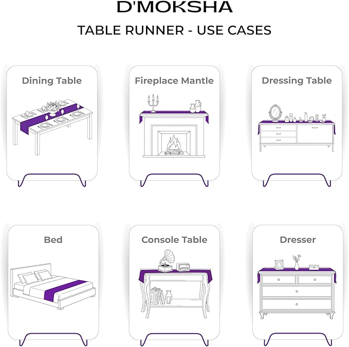 Classic Linen™ by D'Moksha Natural Table Runner 120 Inches Long, 100% Pure Linen - Image 5