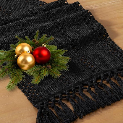 Boho Table Runner Summer Farmhouse Rustic Dining Dresser Scarf Home Decor | by Socomi
