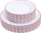 YOUBET 60PCS Red Scalloped Plastic Plates by YOUBET