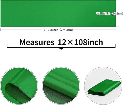 15-Pack Emerald Satin Table Runner 12 x 108 Inch Long Fuchsia Bright and Smooth - Image 3