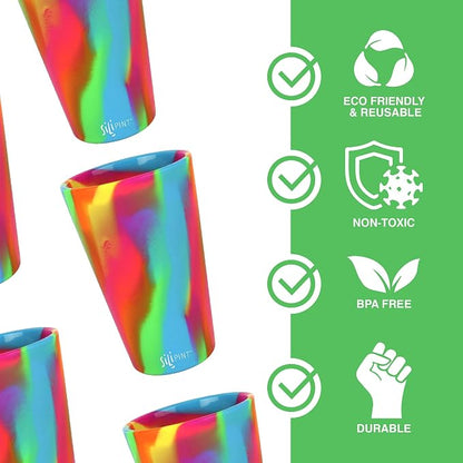 Silipint 16oz Silicone Pint Glass – Pack of 2 Unbreakable BPA-Free Reusable - Image 4