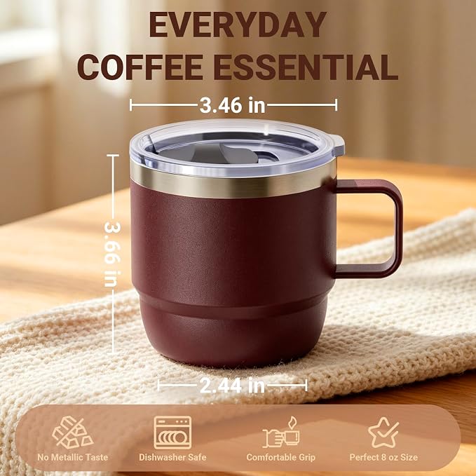 Zenbo 8 oz Stackable Coffee Mugs - Image 2