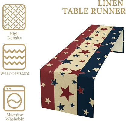 Memorial Day Table Runner, 4th of July American Patriotic Independence Day - Image 4