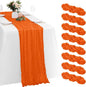 8 Pack Orange Cheesecloth Table Runners 20x120 Inch Gauze Table Runner 10FT by Yorcari