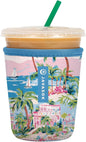 Sok It JavaSok Iced Coffee & Cold Soda Insulated Neoprene Cup Sleeve (Beachside Bliss, Small: 16-20oz)