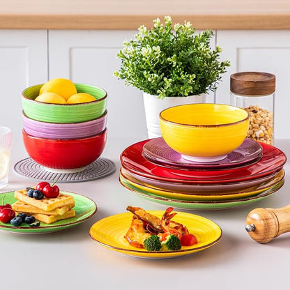 vancasso Bonita Dinnerware Set Multicolor Stoneware 12 Pieces Service - Image 9