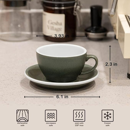 Loveramics Matt Cappuccino Cup, 8 oz Ceramic Latte Art Mug - Image 5