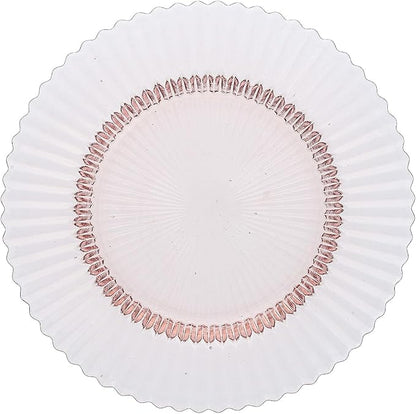 Fortessa Archie Glass 12 Piece Dinnerware Set, Service for 4, Pink