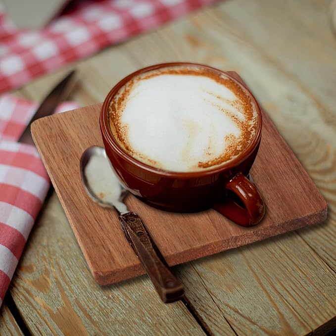 36 Pieces Unfinished Wood Coasters, 4 Inch Square Acacia Wooden Coasters - Image 5