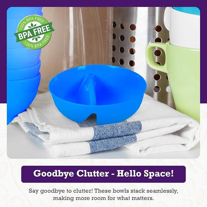 6 Pack - Just Crunch Anti-Soggy Cereal Bowl - Keeps Cereal Fresh & Crunchy | - Image 4