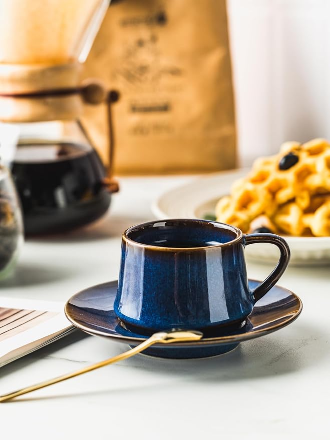 YHOSSEUN Espresso Cups Set of 6, 4 OZ Expresso Shots Cup - Image 4