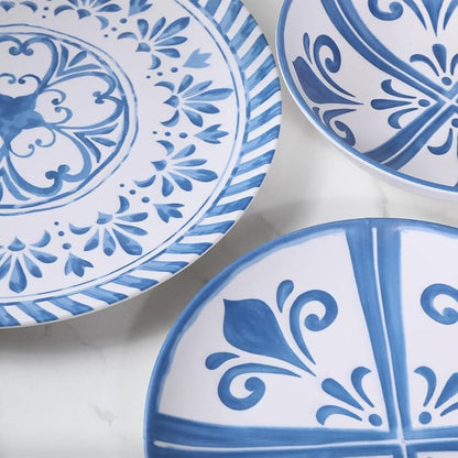Melamine Dinnerware Sets for 4, 12-Piece Plates and Bowls Sets - Image 6