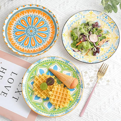 Dinner Plates Set of 6, 8 Inch Scratch Resistant Ceramic Plates, Dishwasher and - Image 9
