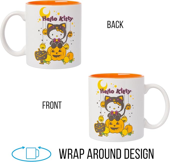 Silver Buffalo Sanrio Hello Kitty Halloween Themed Look, Ceramic Mug, 20oz | - Image 5