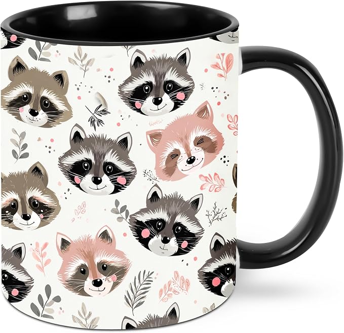 Raccoon Coffee Mug 11 Ounce Mugs Ceramic Tea Cup Drinking Water Cups | Novelty by FyLybois