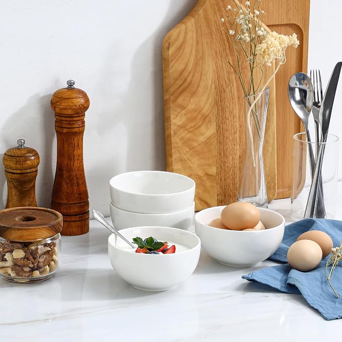 Selamica Ceramic Ice Cream Bowls, 12 oz Small Bowls Set of 6, 4.7 Inch Ceramic - Image 2