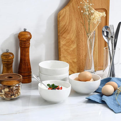 Selamica Ceramic Ice Cream Bowls, 12 oz Small Bowls Set of 6, 4.7 Inch Ceramic - Image 2