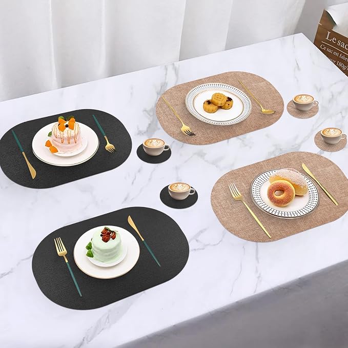 Faux Leather Placemats Set of 6 - Image 6