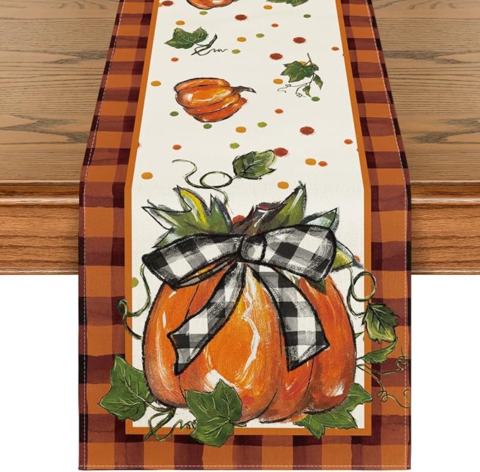 Artoid Mode 210 GSM Fall Table Runner 13x72 Inch Home Party Decor | Orange by ArtoidMode